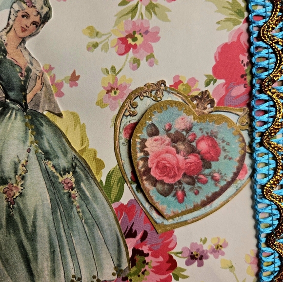 Fashion inspired OOAK album paper bag vintage Queen of the ball 👸 👑 - Picture 5 of 16